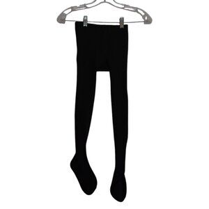 Kids Stockings Black Woven Knitted Cotton Tights Girls 4-6